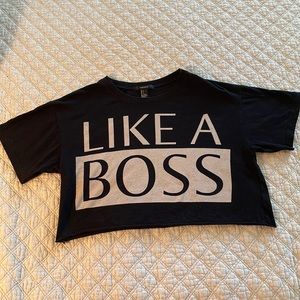 Forever 21 Cropped Tank Top “Like A Boss”